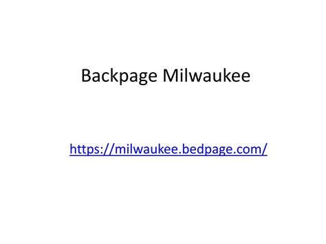 backpage milw|Free classifieds Milwaukee